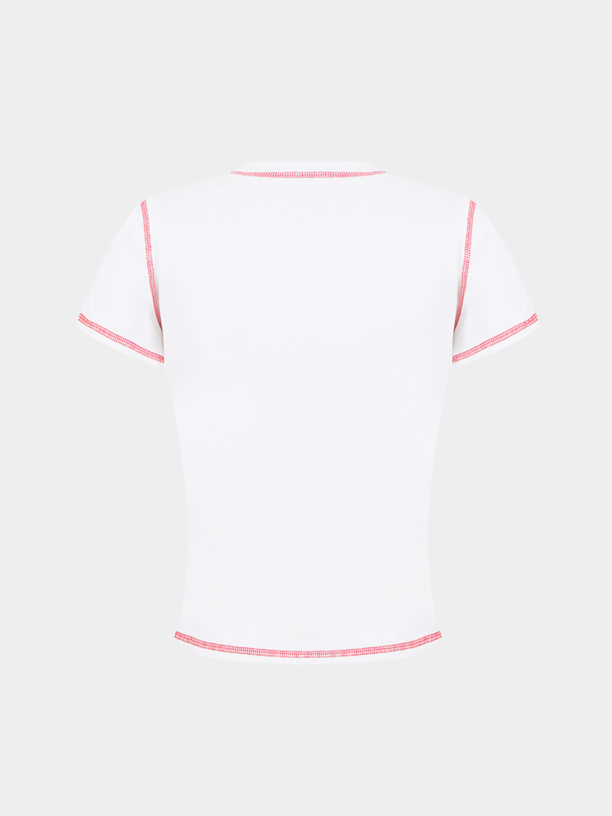 BerryPop – Kurzes T-Shirt für Damen mit Kontrastnähten und Dopamin-Print