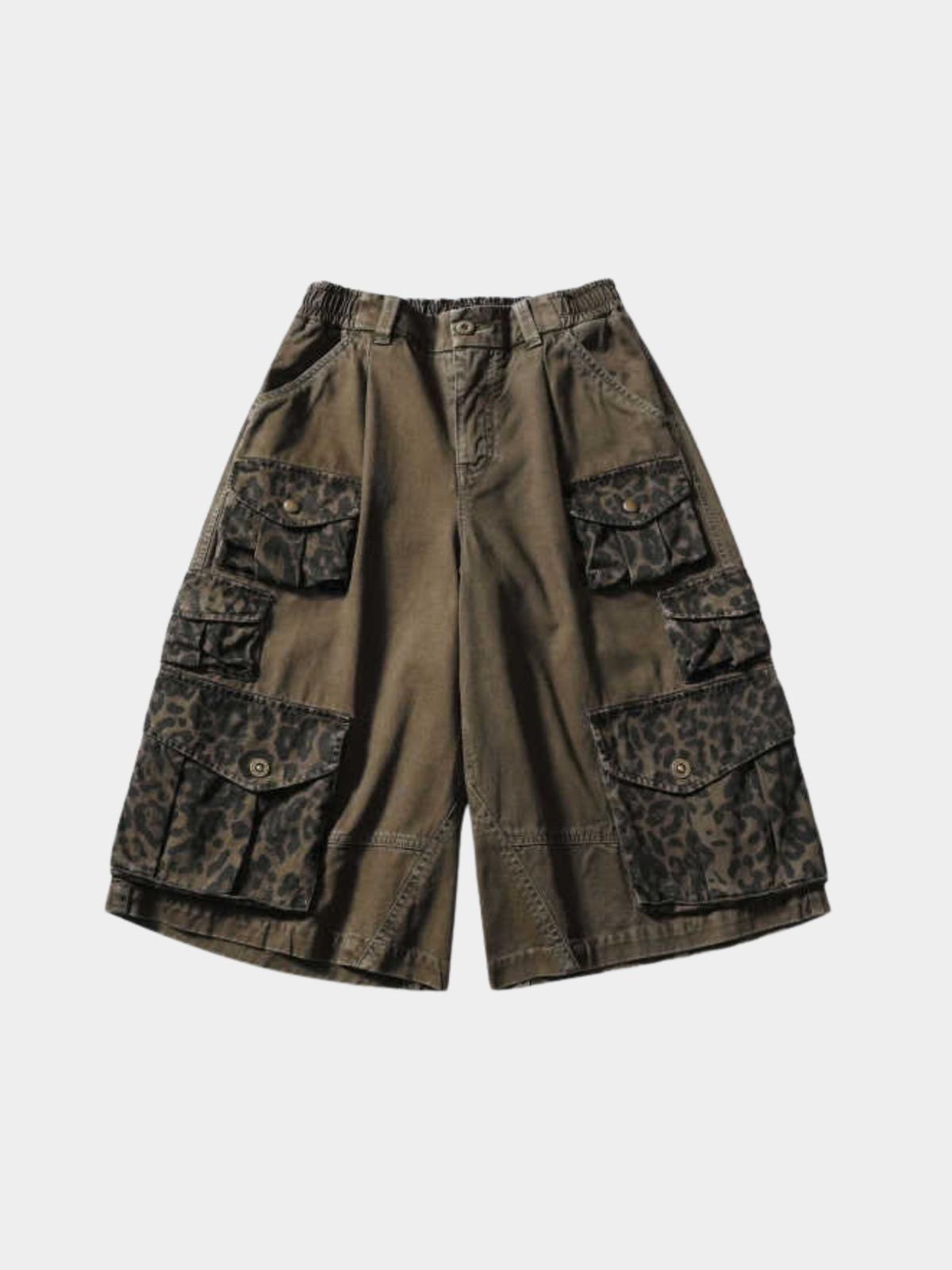 CampStick – Unisex gewaschene Utility-Cargohose in verkürzter Länge