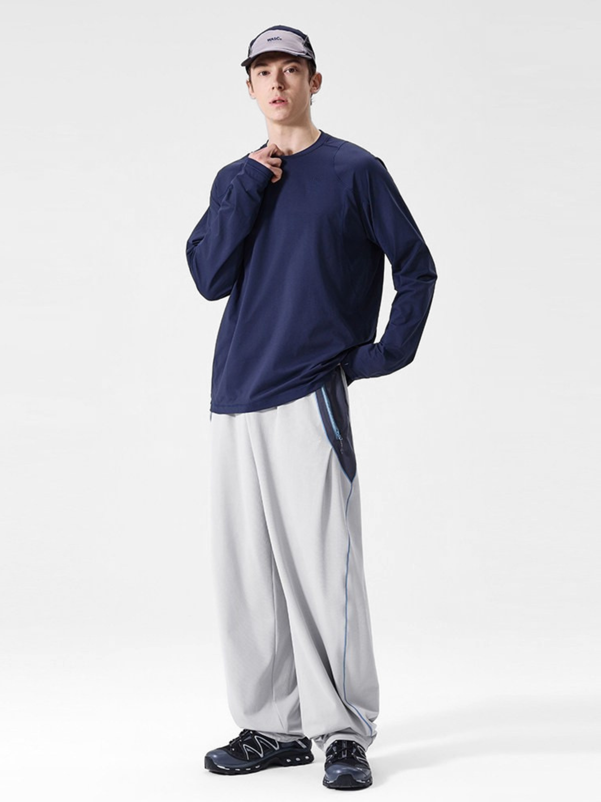 RunFlow – Unisex-Fallschirmspringerhose mit Kontrastnähten, leicht und schnelltrocknend