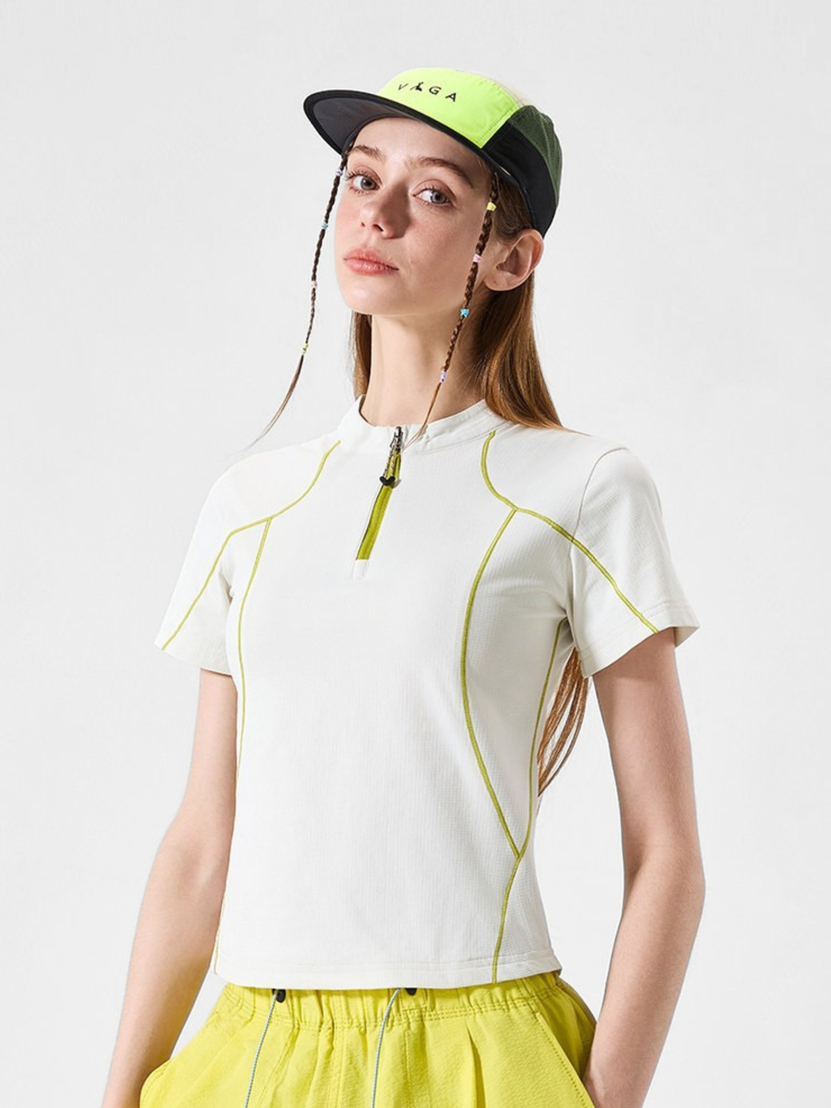 ChillChair – Schnelltrocknendes, antibakterielles Damen-Performance-Shirt mit halbem Reißverschluss