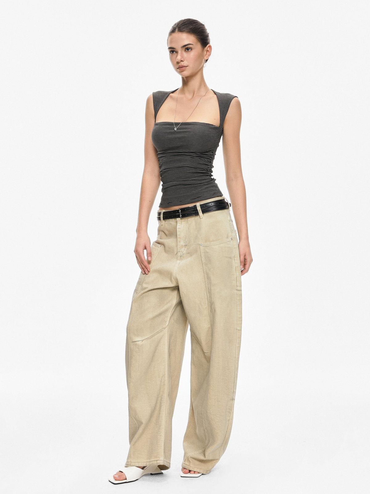 Falconcrest – Gestreiftes Damen-Tanktop in figurbetonter Passform