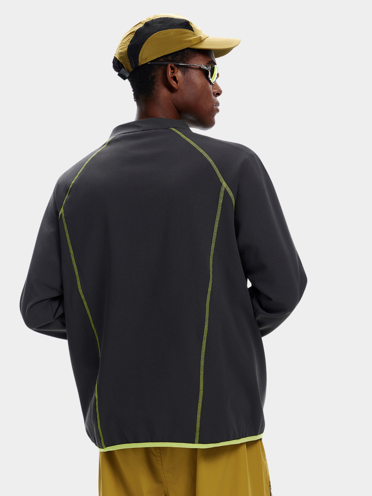 Forestway – Schnelltrocknendes Herren-Sweatshirt mit halbem Reißverschluss und sichtbaren Nähten