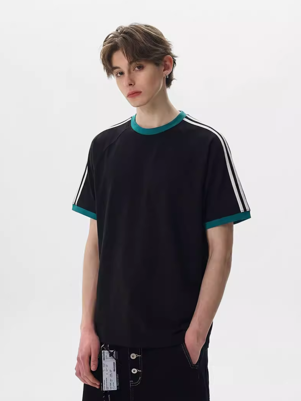 Dusttrail – Colorblock-Kühlungs-T-Shirt mit Streifen und schnelltrocknender Funktion