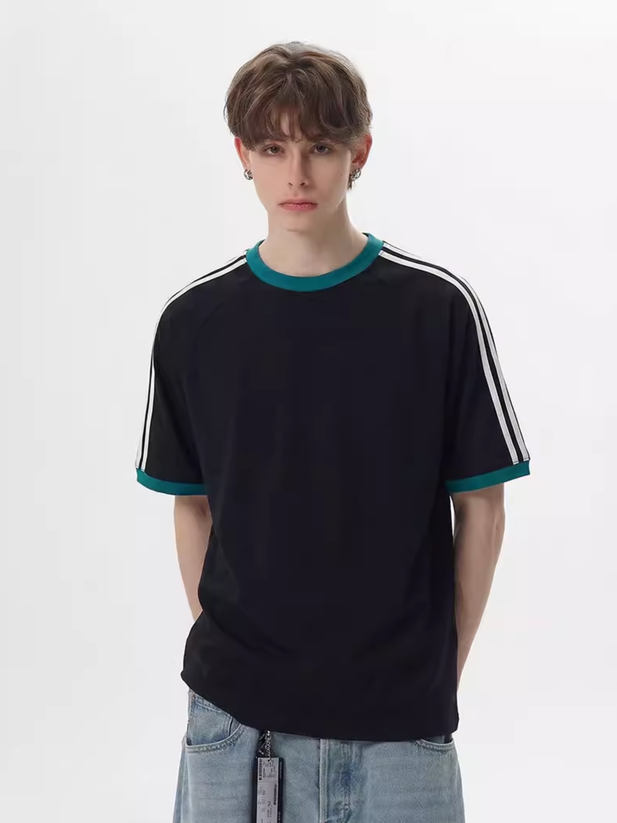 Dusttrail – Colorblock-Kühlungs-T-Shirt mit Streifen und schnelltrocknender Funktion