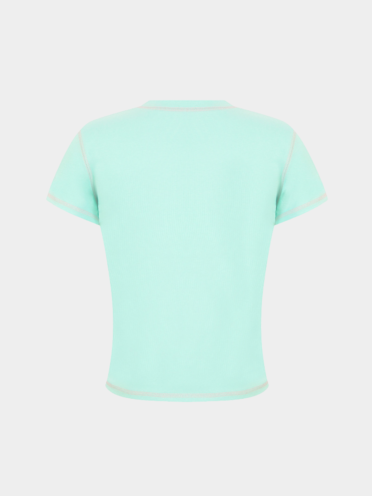 BerryPop – Kurzes T-Shirt für Damen mit Kontrastnähten und Dopamin-Print