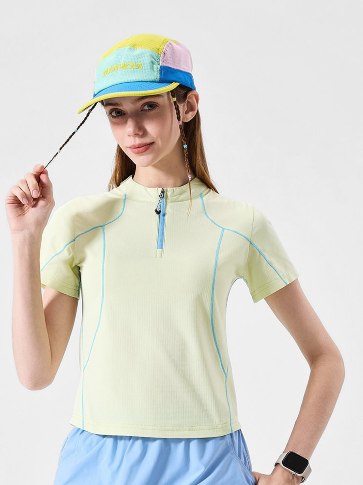 ChillChair – Schnelltrocknendes, antibakterielles Damen-Performance-Shirt mit halbem Reißverschluss