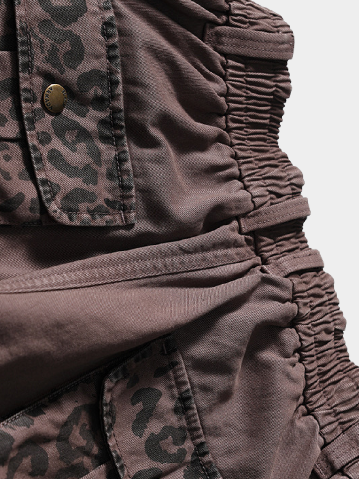 CampStick – Unisex gewaschene Utility-Cargohose in verkürzter Länge