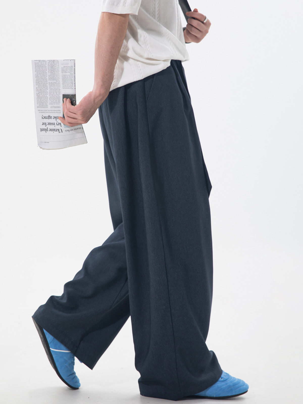 Slowtrail - Herrenhose im Faux-Denim-Look, CleanFit, geschwungener Schnitt