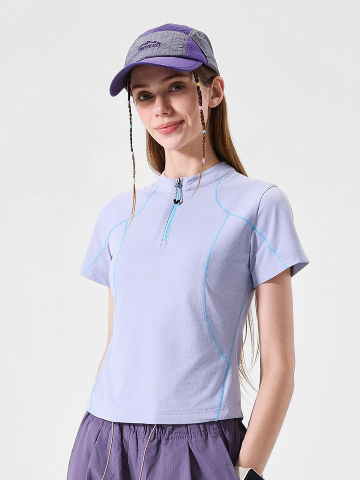 ChillChair – Schnelltrocknendes, antibakterielles Damen-Performance-Shirt mit halbem Reißverschluss