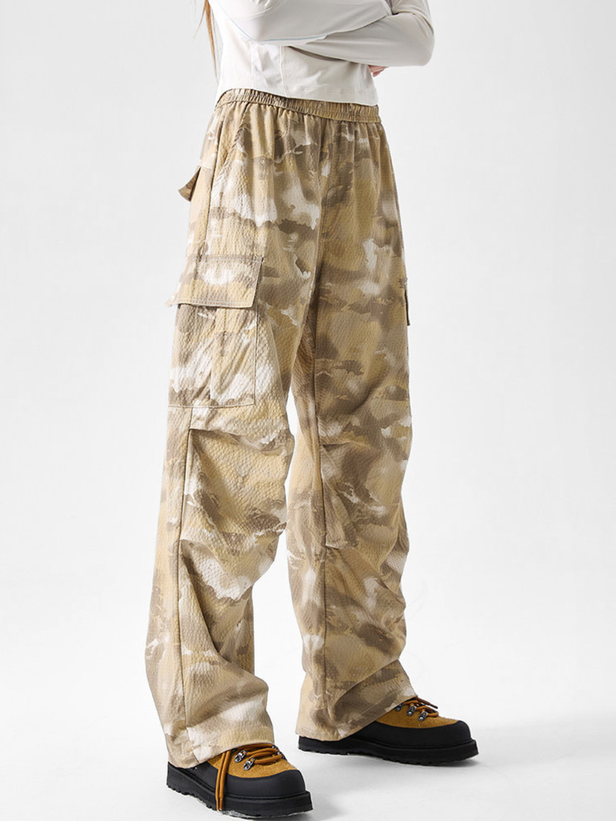 OwlCliff – Unisex Triple-Protection wasserabweisende Cargo-Hose mit Camo-Muster