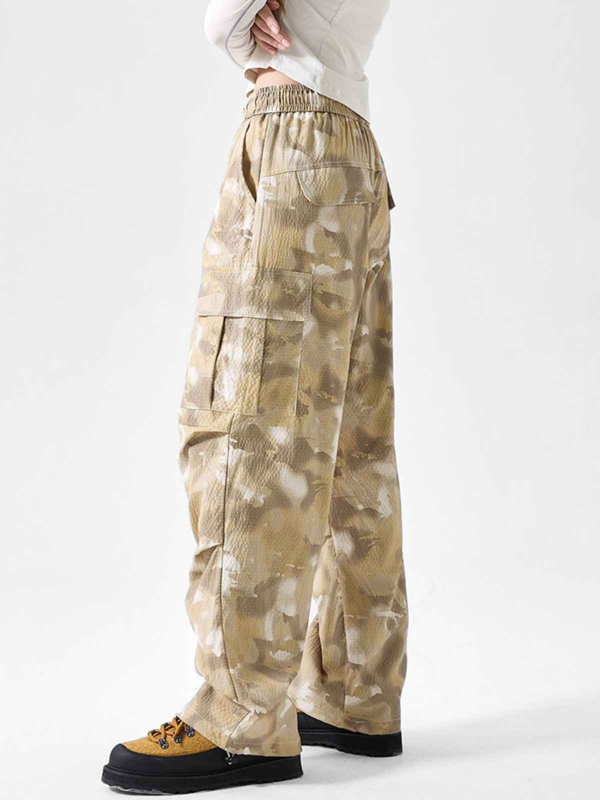 OwlCliff – Unisex Triple-Protection wasserabweisende Cargo-Hose mit Camo-Muster