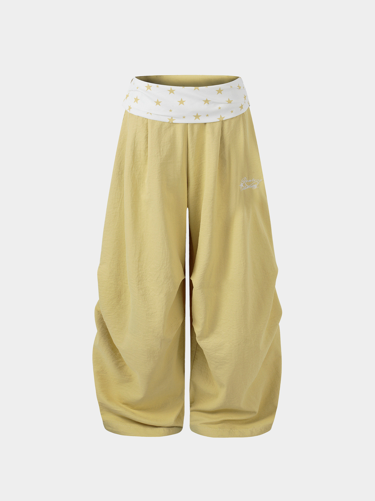 ChillShield – Leichte lässige Damenhose mit Umschlagbund und Sternenmuster