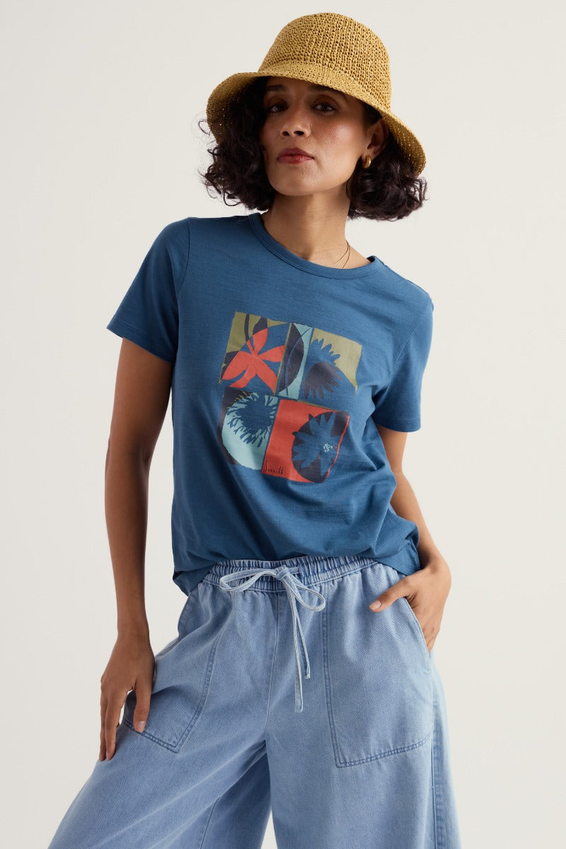T-Shirt aus Bio-Baumwolle mit Druckfarbe