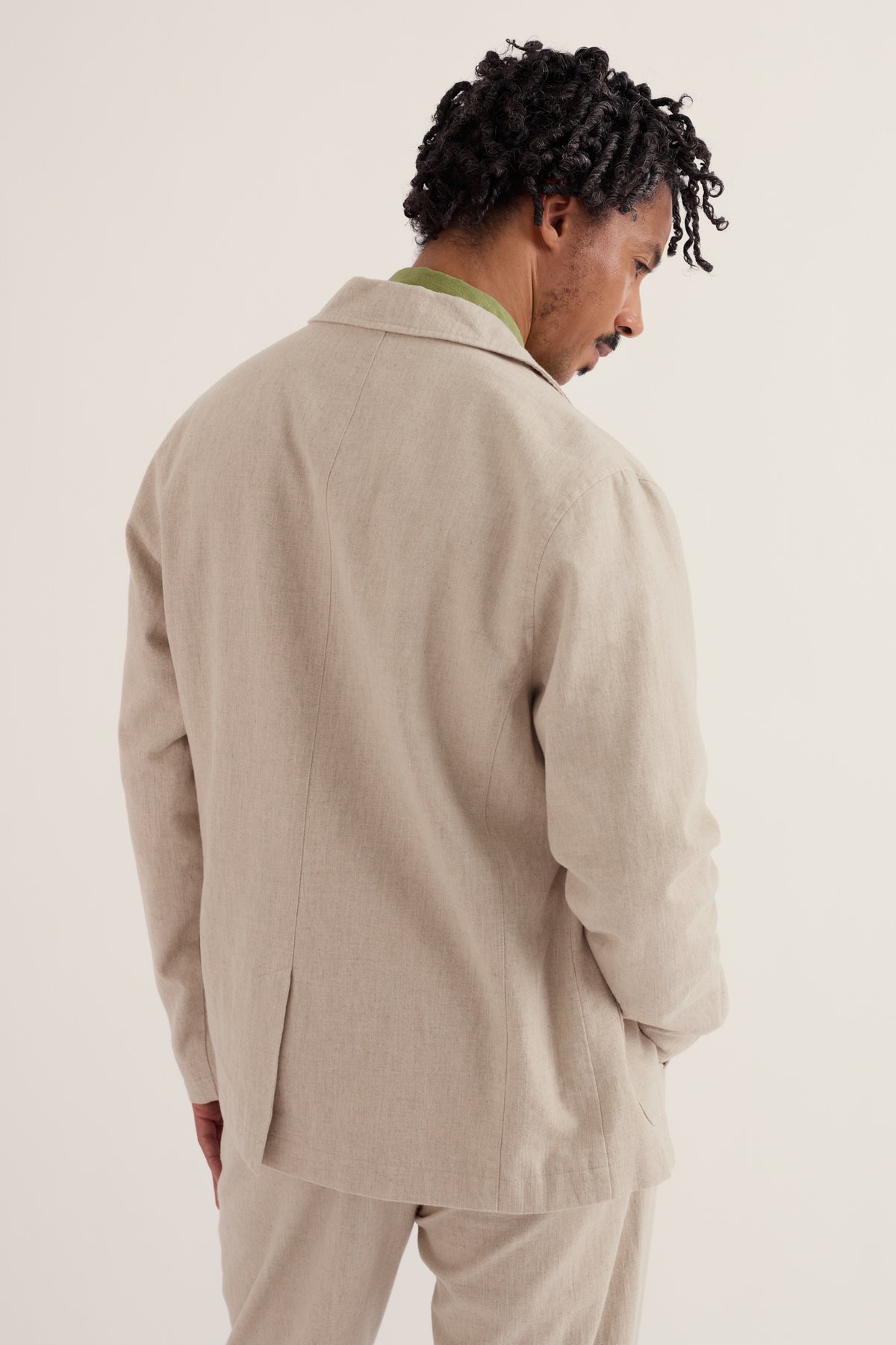 Herrenjacke Messack aus Baumwoll-Leinen-Mix