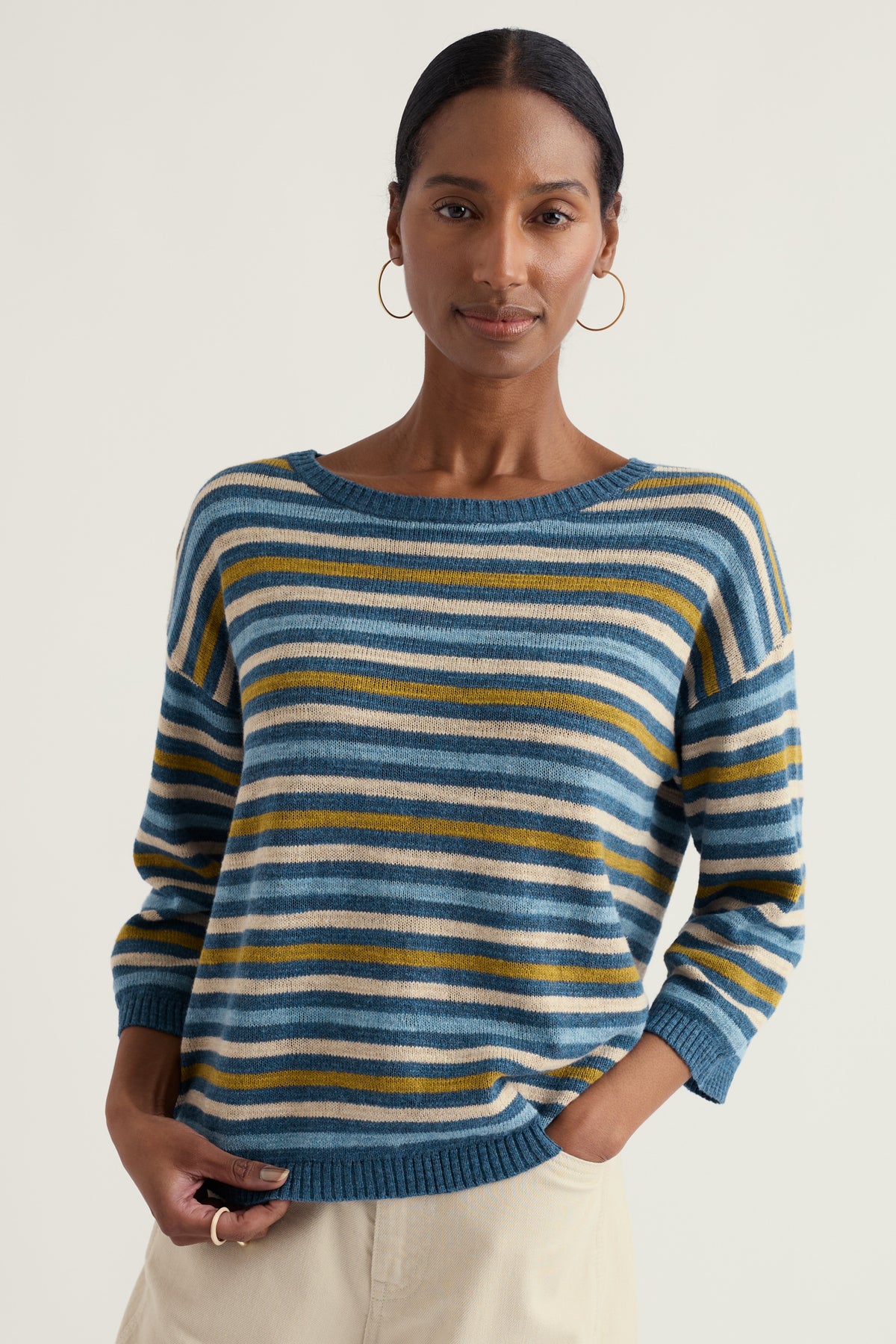Knavock Striped Jumper Made With Linen & Organic Cotton