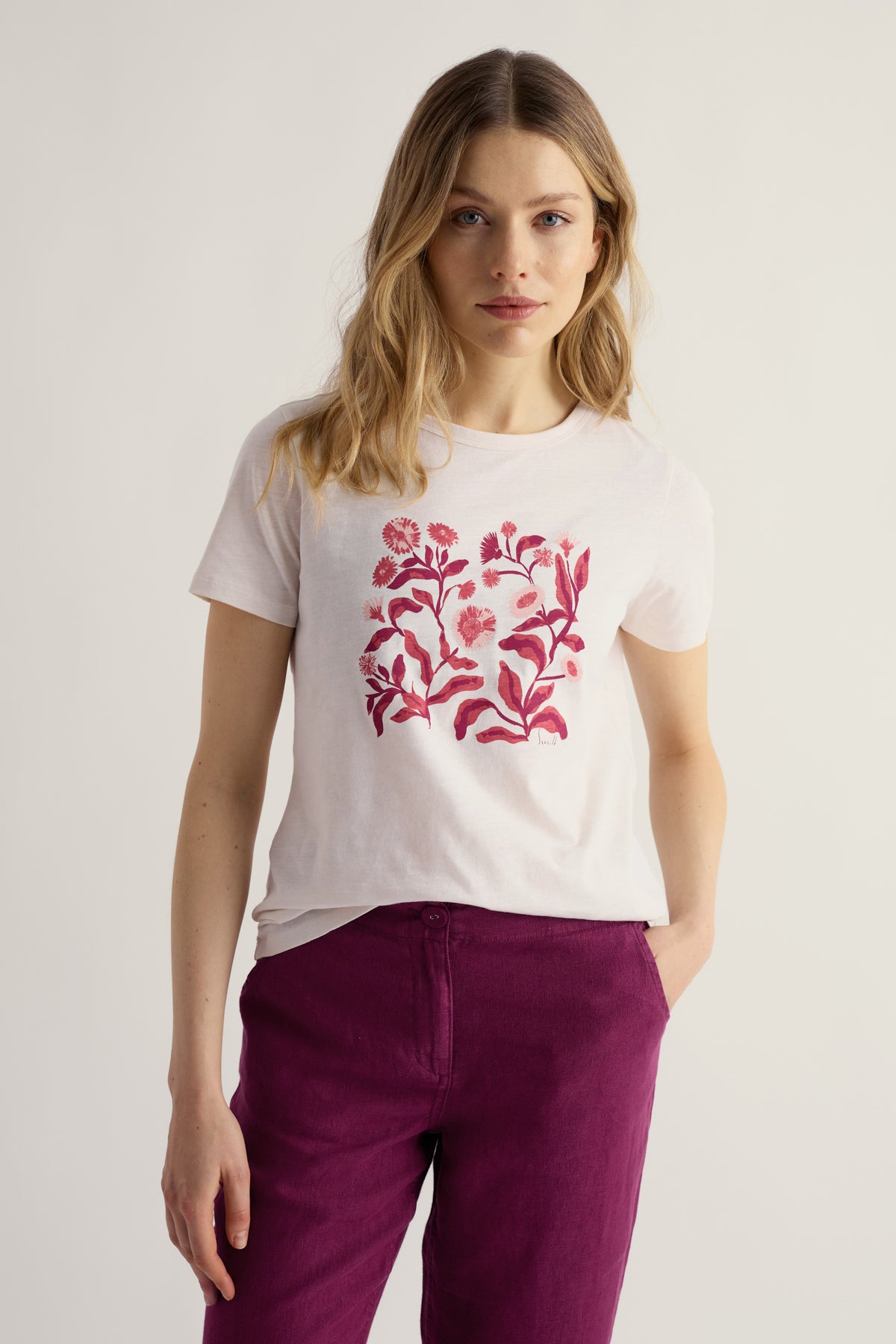 T-Shirt aus Bio-Baumwolle mit Druckfarbe