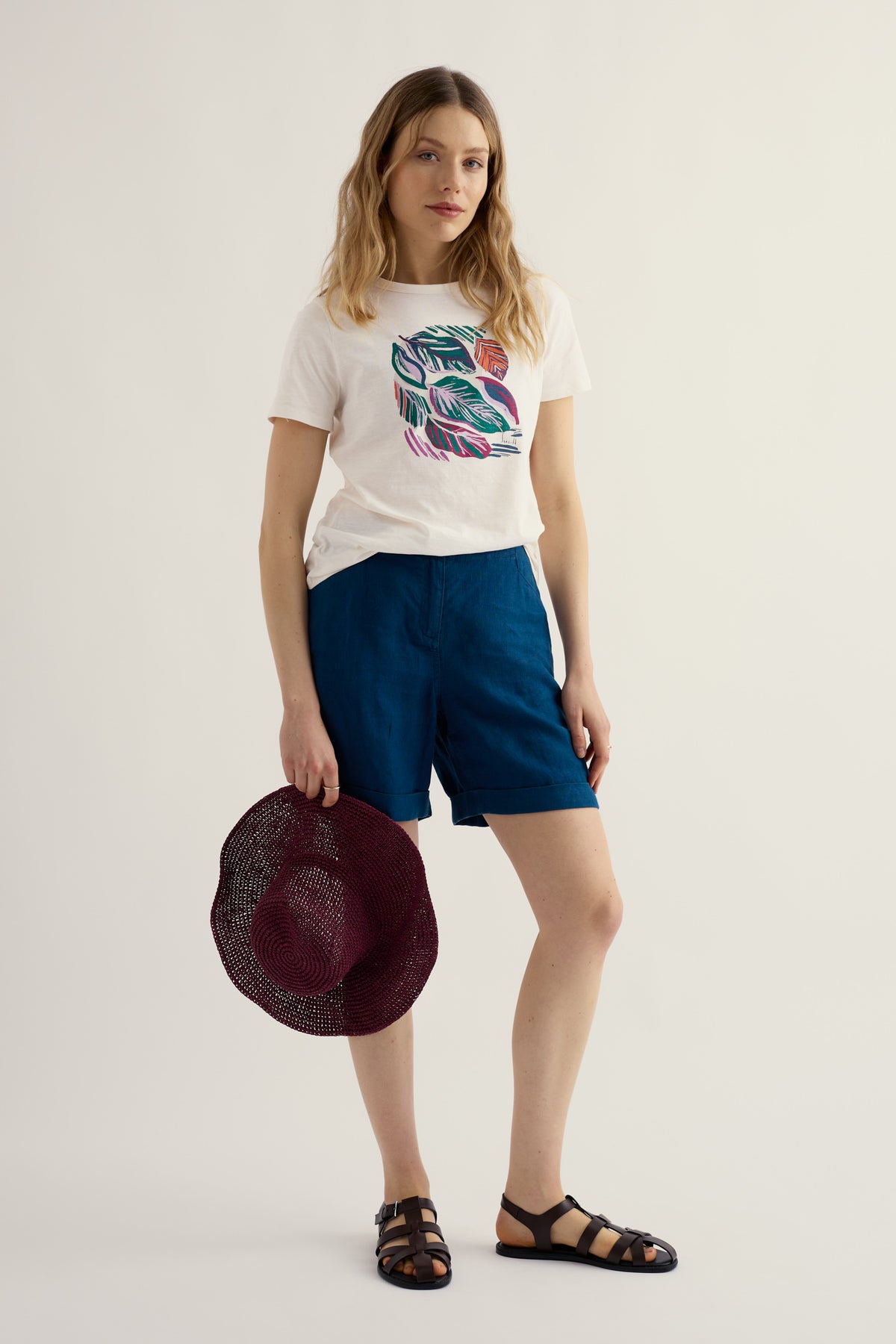 T-Shirt aus Bio-Baumwolle mit Druckfarbe