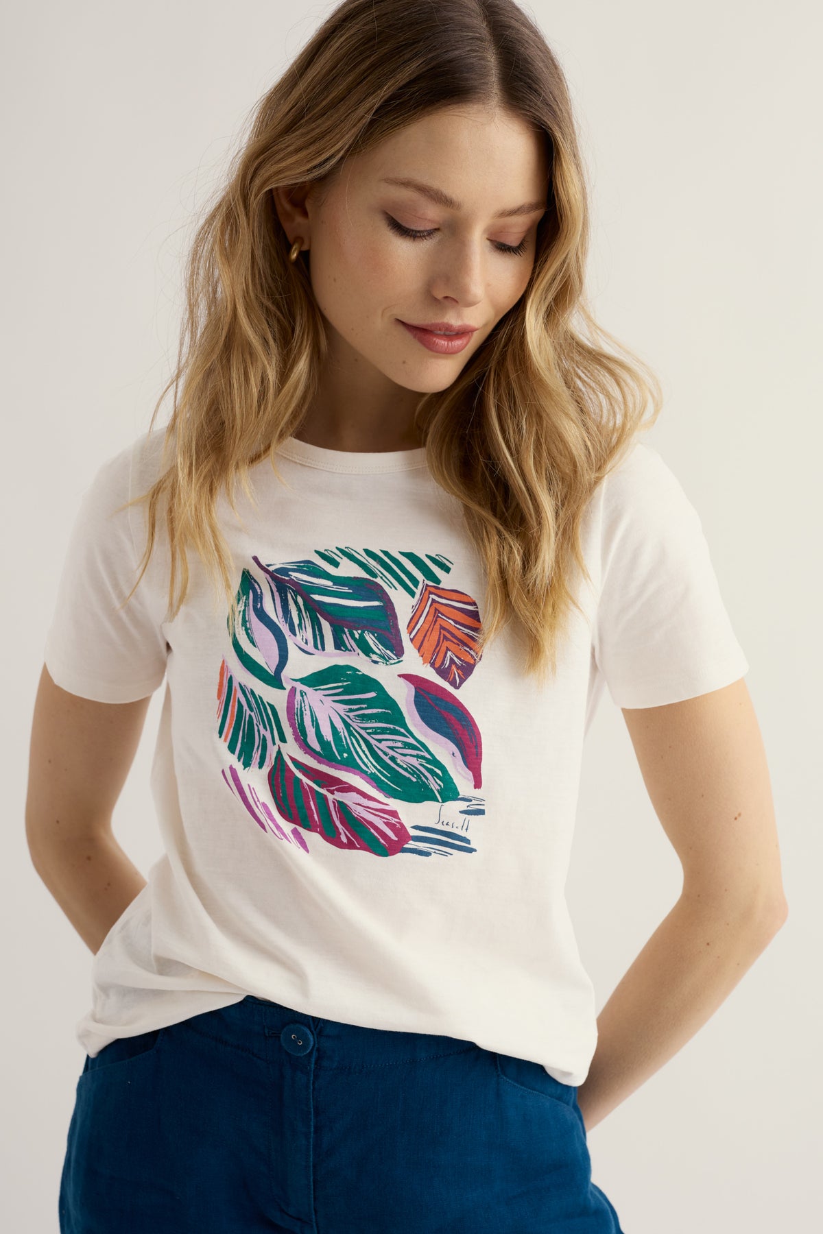 T-Shirt aus Bio-Baumwolle mit Druckfarbe
