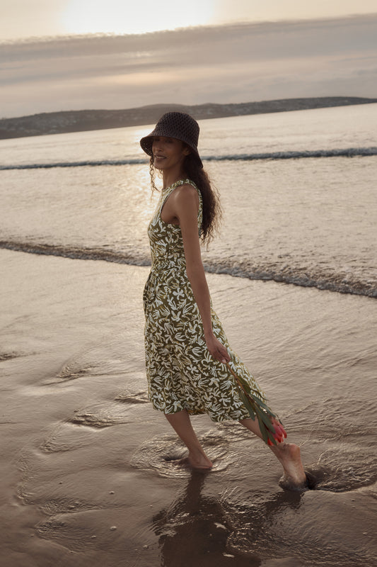 Porthmeor Wave Kleid aus GOTS-zertifiziertem Bio-Baumwolljersey