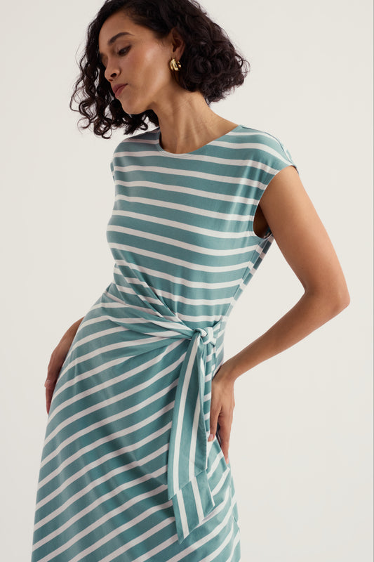 Midikleid aus Jersey mit Bindedetail