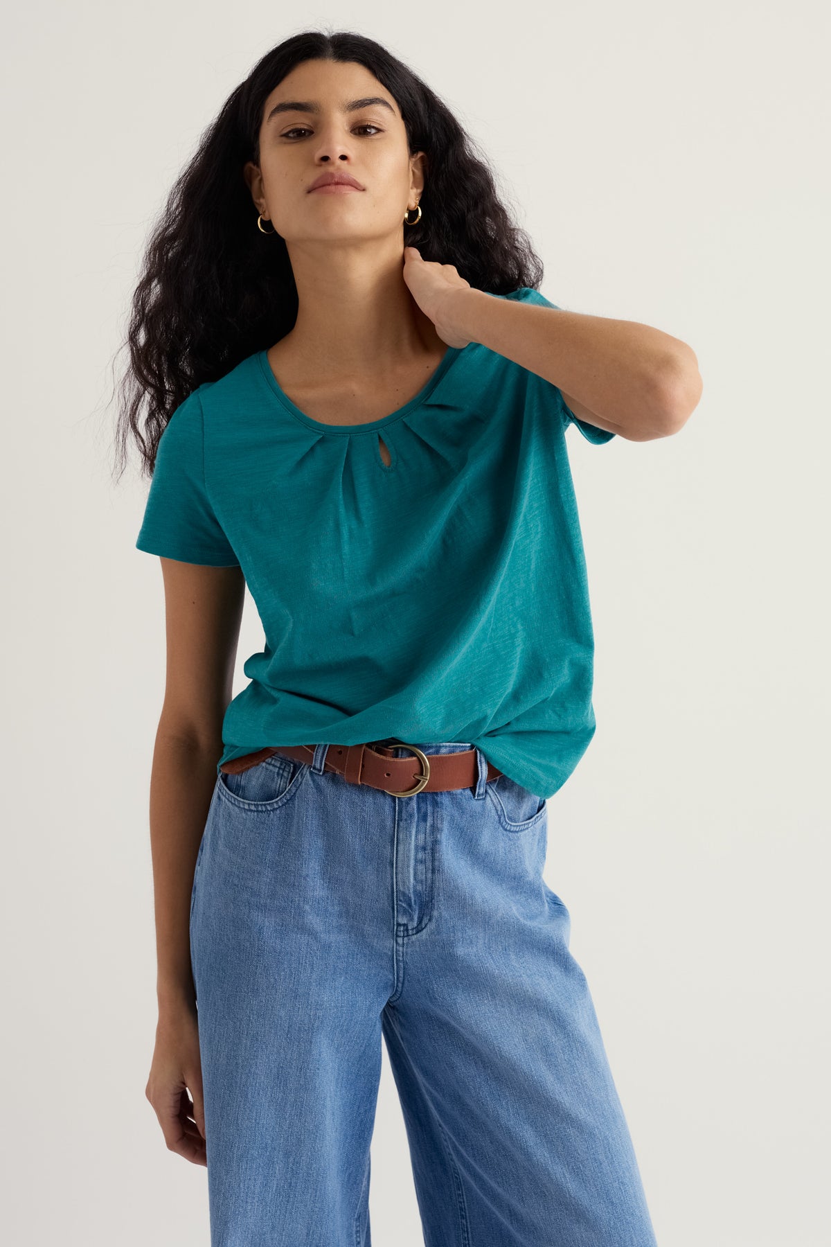 Appletree T-Shirt mit Schlüsselloch-Ausschnitt