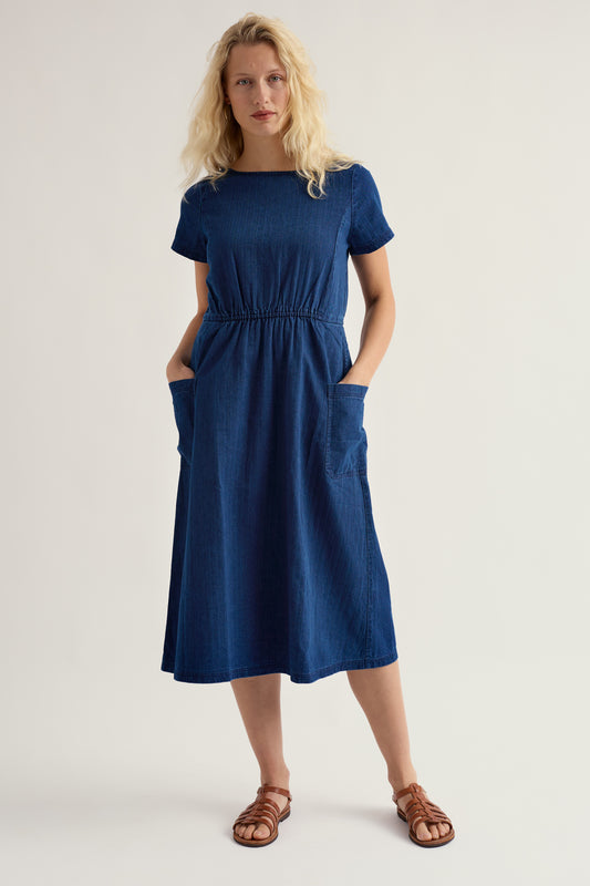 Haneth Midi-Jeanskleid