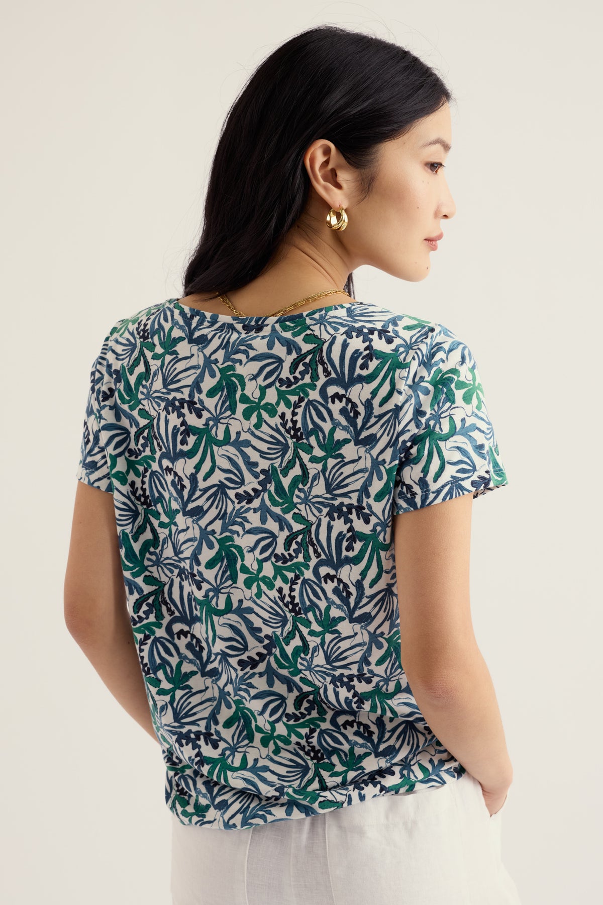 Appletree T-Shirt mit Schlüsselloch-Ausschnitt