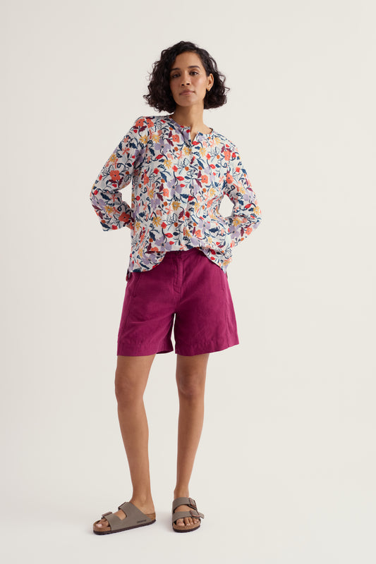 Lowarth Leinen-Shorts mit hoher Taille