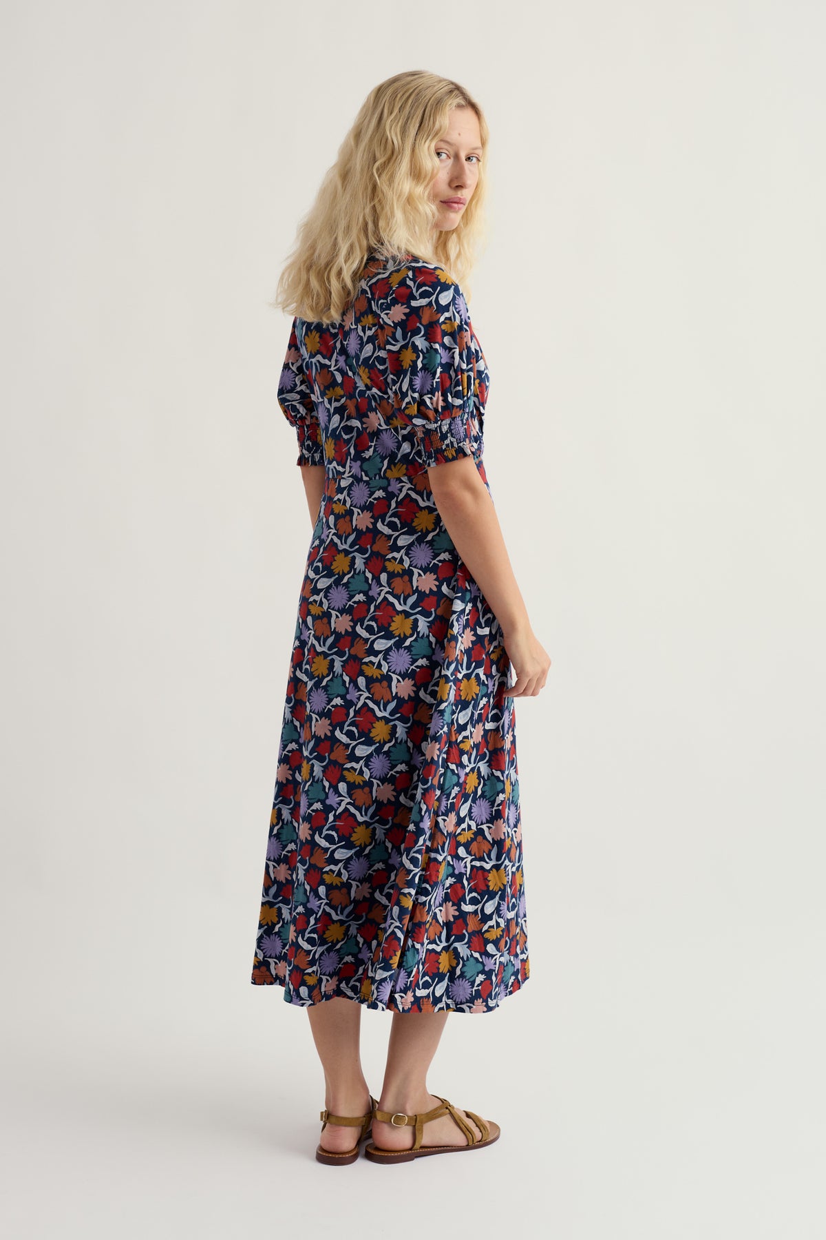 Fenil Midi-Kleid mit Empire-Taille