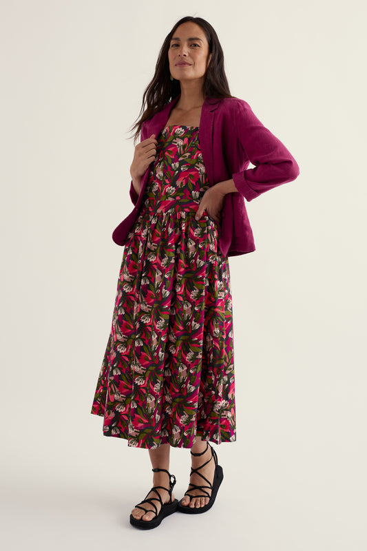 Fox Cove Midikleid aus GOTS-zertifizierter Bio-Baumwolle